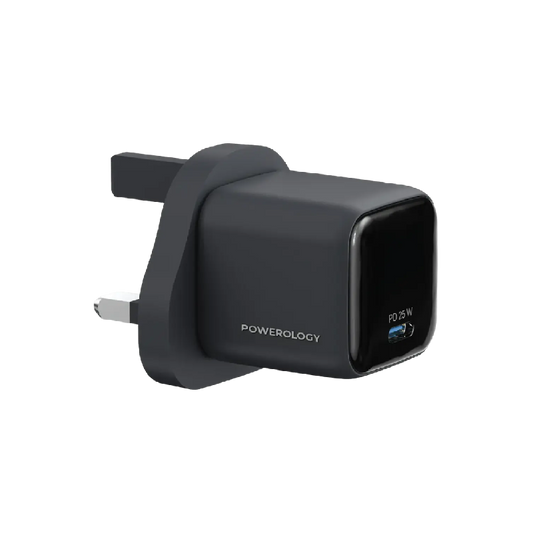 Powerology Volt-X 25W Mini Gan Wall Charger - Black