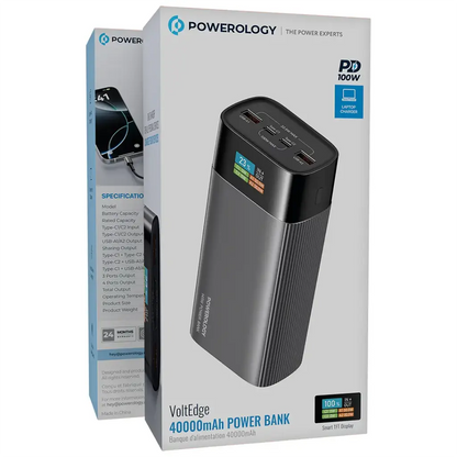 Powerology VoltEdge (40000mAh Power Bank) / Gray