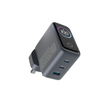Powerology Voltflow 100W AVS GaN Wall Charger - Gray