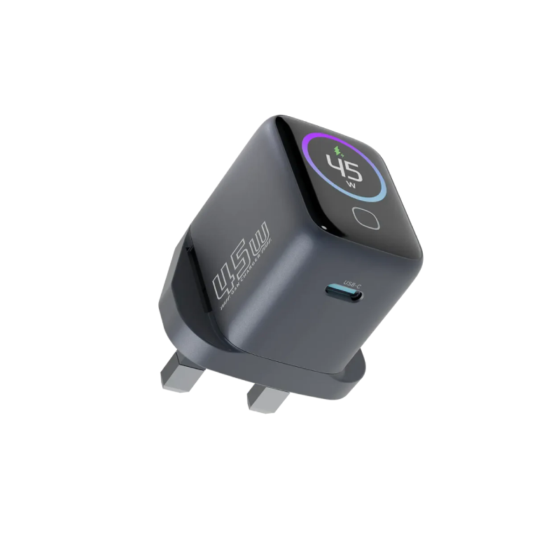 Powerology Voltflow 45W AVS GaN Wall Charger - Gray