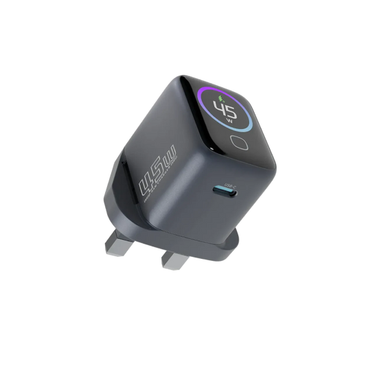 Powerology Voltflow 45W AVS GaN Wall Charger - Gray