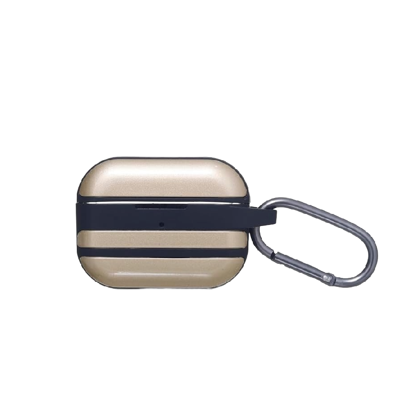 Protective Plastic Case For AirPods Pro, Black&Gold Eg-Go-153