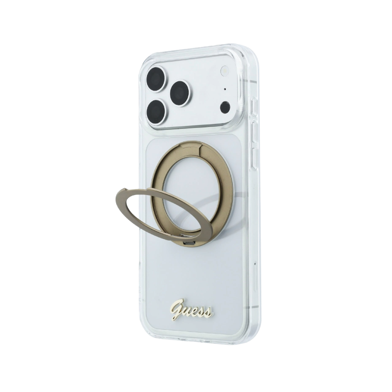 The Guess Magnetic Ring Stand Clear Case