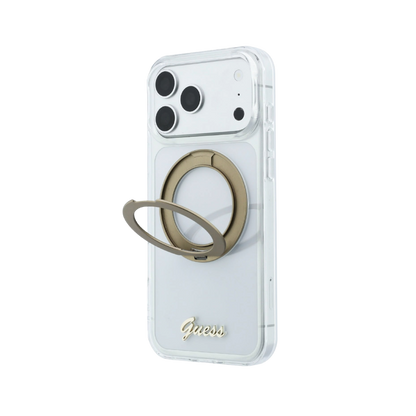 The Guess Magnetic Ring Stand Clear Case