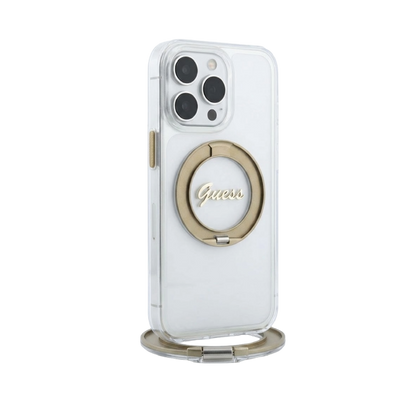The Guess Magnetic Ring Stand Clear Case