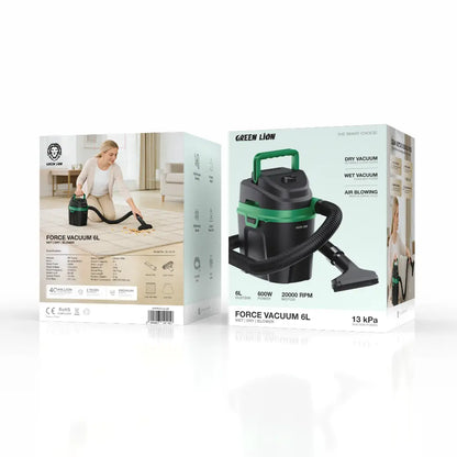 Green Lion FORCE VACUUM 6L (رطب وجاف) مكنسة كهربائية 20000 دورة في الدقيقة 600 واط
