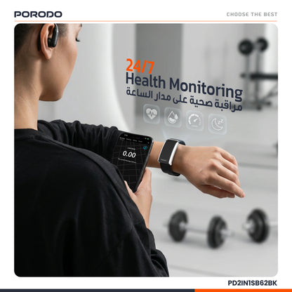 Porodo ACTIVEX SMART FITNESS BAND & EARBUDS