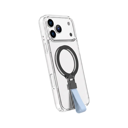 Levelo Spira MagSafe Clear Grip Case with 360° Kickstand for iPhone 18 Pro Max