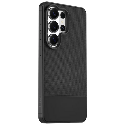 levelo Cuir Leather Hybrid Case for S26 Ultra- Black