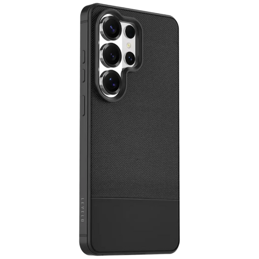 levelo Cuir Leather Hybrid Case for S26 Ultra- Black