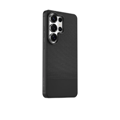 levelo Cuir Leather Hybrid Case for S26 Ultra- Black