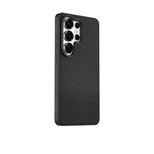 levelo Cuir Leather Hybrid Case for S26 Ultra- Black