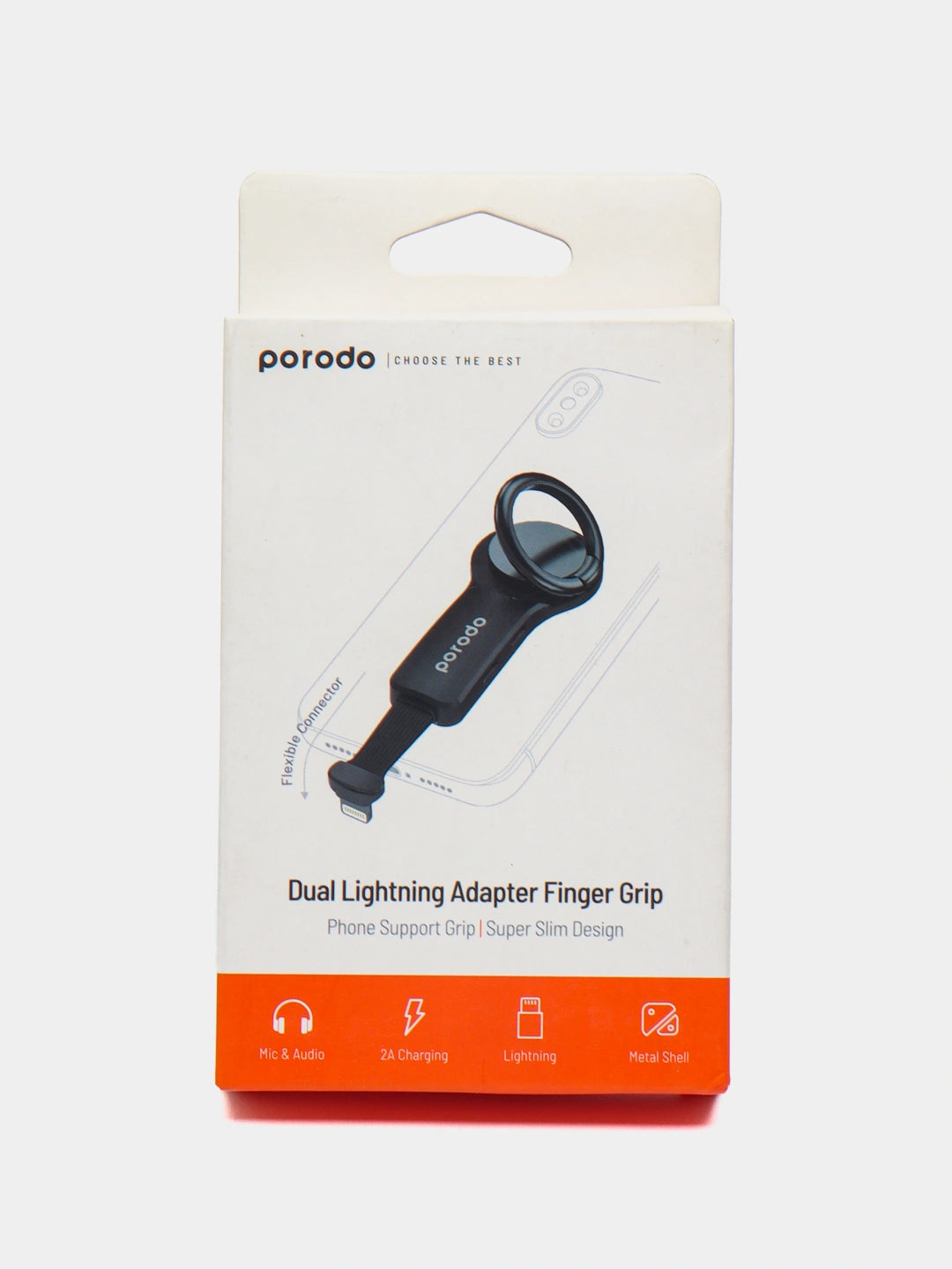 Adapter Porodo Dual Lightning Finger Grip Type-C